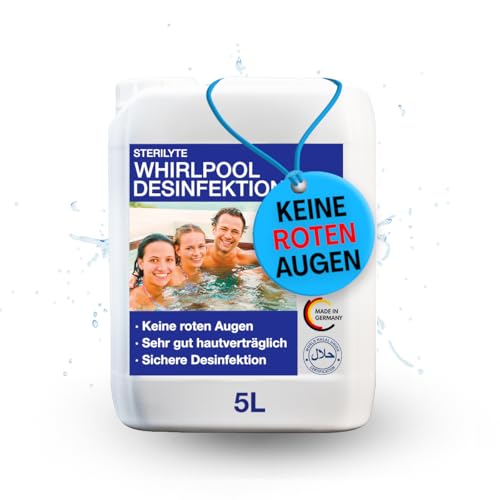 STERILYTE Whirlpool – 5L Wasser Desinfektions Konzentrat – Hot Tub Desinfektionsmittel, ideal auch für Pools & Planschbecken – Poolreinigung Wasserpflege – Reingungsmittel für Pool