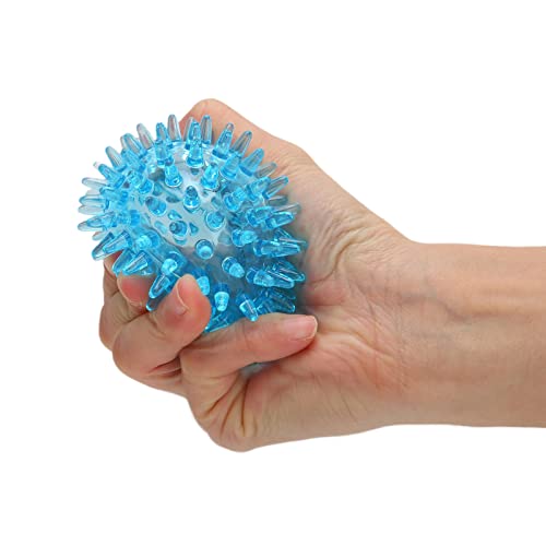 Stacheliger Ball, Weicher Transparenter Massageball Stacheliger Ball Hohle Kraftwiederherstellungsübung Stressabbau Massageball für Hand Handgelenk, Fuß, Rücken, Muskeln(7CM)