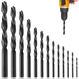 13 Stück Metallbohrer (1.5–6.5 mm), M35 HSS Cobalt Bohrer Set mit Spiraldesign für Edelstahl, Hartmetall, Gusseisen, Kunststoff und Holz, Bohrer mit geradem Schaft für präzises Bohren