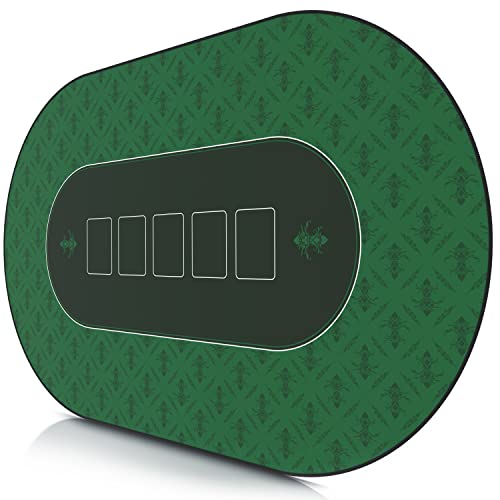 CSL - XXL Deluxe Pokermatte 1000x600mm - XXL Poker Unterlage Pokertisch mit Motiv - Tischunterlage Large Size - Pokertischauflage Green