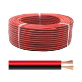 VerläNgerungskabel 10 Meter,0.3mm2 Kabel,Copper Wire Cable,2-Adriges Awg Elektrischer Draht,Applicable Elektronik Extension Kupferkabel,Schwarz Und Rotes Zweiadrig Electrical,Verbindungskabel für Led