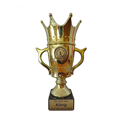 RaRu Krone/Königs-Pokal mit Ihrer Wunschgravur und wählbarem Sport-Emblem (Schach)