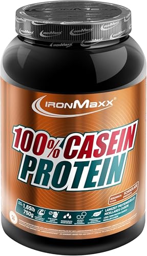 IronMaxx 100% Casein Proteinpulver - Schokolade 750g Dose | wasserlösliches Eiweißpulver für eine langfristige Proteinversorgung und Sättigung | High-Protein-Powder ohne Zuckerzusatz