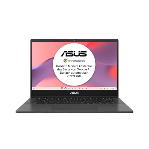 ASUS Chromebook CM1 Laptop | 14" Full-HD Display | MediaTek Kompanio 520 | 4 GB RAM | 128 GB eMMC | ARM G52 MC2 | ChromeOS | QWERTZ Tastatur | Gravity Grey