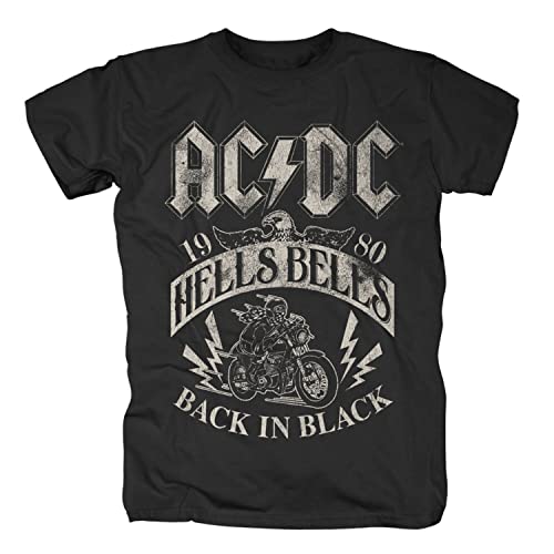 AC/DC Hells Bells 1980 Männer T-Shirt schwarz 3XL 100% Baumwolle Band-Merch, Bands