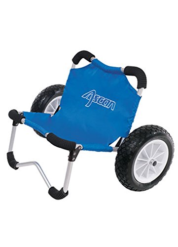 ASCAN SUP-Buggy - ideal für den Transport von SUP-Board, Kanu, Kajak, Surfbrett Board am Strand und Ufer - Zuladung 80kg - 68 x 38 x 36cm - der Wagen kann auch als Sitz verwendet werden.