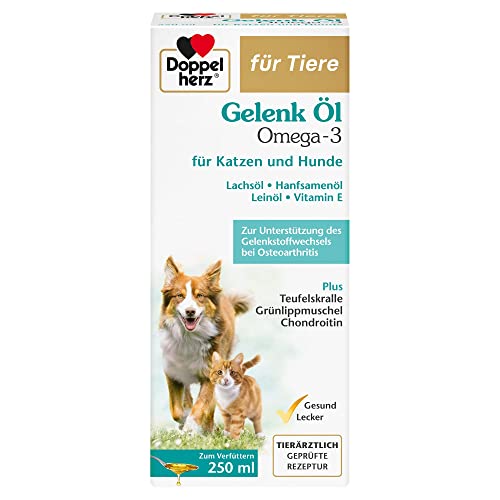 Doppelherz Gelenk Öl für Katzen und Hunde – Zur Unterstützung des Gelenkstoffwechsels bei Osteoarthritis – 250ml