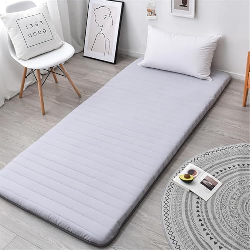 Hhllyujff Bodenmatratze, Einzelne Verdickte, Weiche Futon-Matratze, Japanische Tatami-Matte Faltbare Bodenbett-Campingmatratze, Futon-Tatami-Matte Traditionelle Schlafmatte(Gray,150 * 200cm)