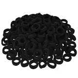 50 Stück Haargummis Mädchen, Multicolor Haar Gummibänder Haarbänder Elastischer Haarschmuck Haarseil Pferdeschwanz Haarband Set für Baby Kinder (2.5cm*6mm) Frühling,Schwarz