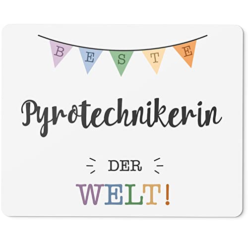 JUNIWORDS Mauspad Mousepad, Beste Pyrotechnikerin der Welt (5715606)