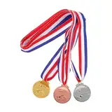 Kisangel 3 Stück Schwimmmedaille Gold Silber Bronze Medaille für Kinder Schwimmwettkampf Medaillen Medaillen für Schwimmen Schulsport Fußball-Medaillen Volleyball-Medaille Zinklegierung