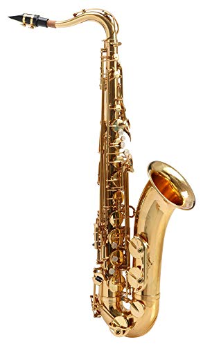 Classic Cantabile Winds TS-450 Bb Tenorsaxophon (Messing, klarlackiert, Hoch-Fis-Klappen, ergonomische Klappenmechanik)