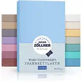 Julius Zöllner Jersey Spannbettlaken für Wiegen 90x40cm und Stubenwagen, 100% Baumwolle, STANDARD 100 by OEKO-TEX, hellblau (1er Pack)