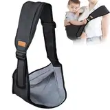 Kleinkind Trage Seitlich,Verstellbare Baby Trage,Babytrage Carrier,Ergonomisch Toddler Carrier,Kindertrage Carrier Ab 2 Jahre 3 Jahre Für Neugeborene Bis 3-36 Monaten,Kleinkinder bis 20KG(Schwarz)