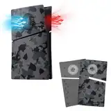 Mcbazel PS5 Slim Frontplattenersatz Faceplates Dauerhafte ABS Schutzersatzabdeckung mit Kühlungsventilzubehör für Playstation 5 Slim Digital Edition -Camouflage(Nicht für PS5/PS5 Pro)