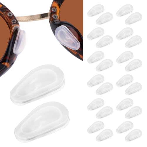 12 Paar Silikon Nasenpads, Selbstklebende Brillen Pads Rutschfeste Nasenpads mit Klebender Brille Nasen Pad Antirutsch Klebend Brillen Pad Transparente Nasenpads für Brillen Sonnenbrillen