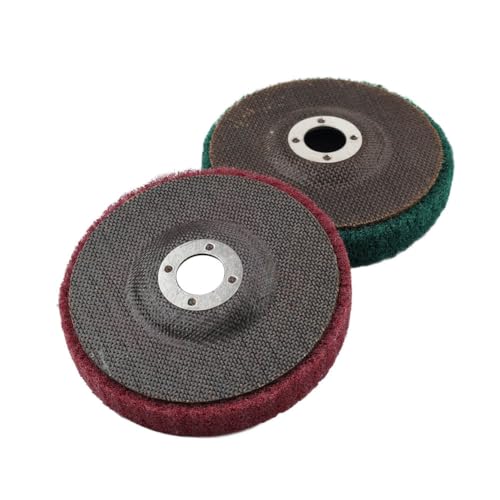 FSFYUK 2 stücke 100mm Klappe Polieren Schleifen Rad Disc Polieren Scheuerschwamm Winkel Grinder Nylon Scheuerschwamm Rot