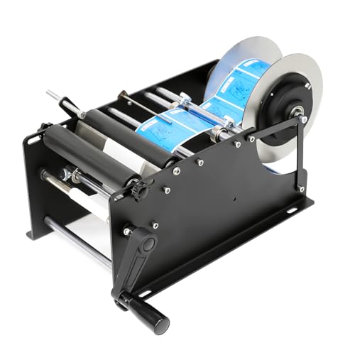 ZONESUN Manuelle runde Flaschen-Etikettiermaschine, Aufkleber, Etiketten-Applikator