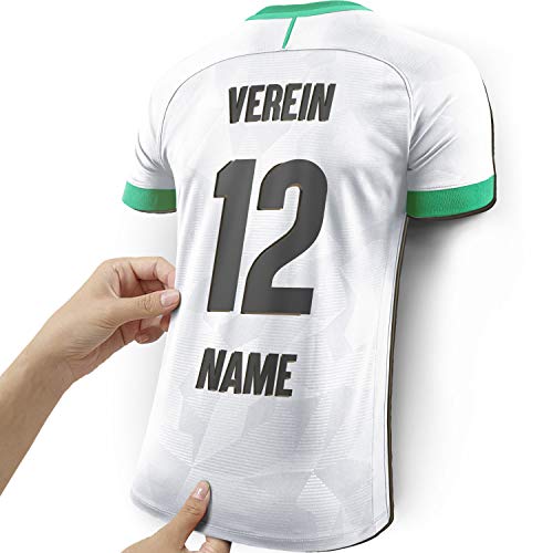 Elbeffekt Trikotlampe für Mönchengladbach Fans aus Holz - personalisierbares Geschenk - schenke dein individuellen Mönchengladbach Fanartikel aus Echtholz