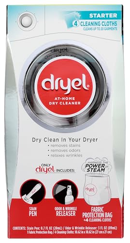 Dryel Haushalts-Trockenreiniger Starter-Kit mit Beutel, frische Brise 1 Packung
