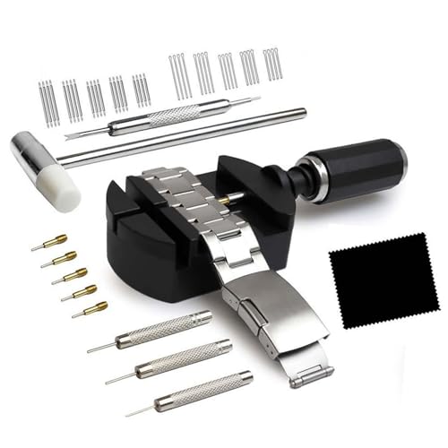 iguTrail Uhrenarmband Reparatur Werkzeug Set, Uhrenwerkzeug Stiftausdrücker für Uhrenarmbänder Kürzen, Uhrmacherwerkzeug für Uhrenstifte, Uhrenglieder Werkzeug, Uhr Verkleinern Werkzeug