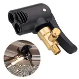 Autoventil Adapter, 2 in 1 Auto Reifen Air Chuck für Amerikanischen & Französischen Reifenventilen, Autoventil Hebelstecker Reifenventil Luftpumpen Clip für Fahrrad Motorrad Auto LKW Reifenfüller