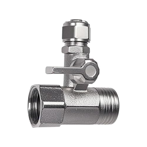 Wasseranschluss Adapter T-Stück, 1/2x1/2x1/4" Absperrventil Adapter Wasserhahn Zum Anschluss Von 2 Geräten 3-wege-kugelhahn Schlauch Wasseranschluß Für Wasserfilter Umkehrosmose Kühlschränk