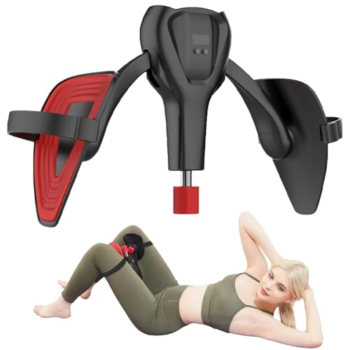 Oberschenkeltrainer,Beckenboden Trainingsgerät,Beckenbodentrainer für Männer und Damen,Herren 0-50 KG Einstellbarer Widerstand Inner Oberschenkel Trainer mit Beinriemen und Zähler