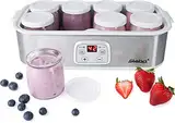 Steba Joghurt-Maker für leckeren selbst hergestellten Joghurt in perfekter Konsistenz; 8 Glas-Joghurtbecher mit Deckel à 180 ml; 1,4 Liter Gesamtvolumen; Temperatur einstellbar 20-55 °C, JM 3