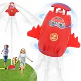 ZWOOS Wasserrakete Sprinkler, Wasserspielzeug Kinder Outdoor, Rocket Wassersprinkler Für Garten Hof Rasen, Rocket Sprinkler ab 3 Jahre zu Jungen und Mädchen