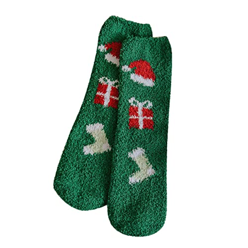 Socken Herren 39-42 Weihnachten für Frauen Lustige Neuheit Bunte Weihnachtssocken aus Baumwolle Coole Hohe Socken (E, One Size)