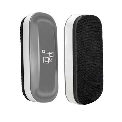 maxtek Whiteboard Schwamm Magnetisch, 2 Pack Starker Magnetischer Whiteboard radierer, whiteboard Zubehör Essentials, whiteboard eraser für Trockenreinigung auf vielen Oberflächen (Gray, 2 PCS)