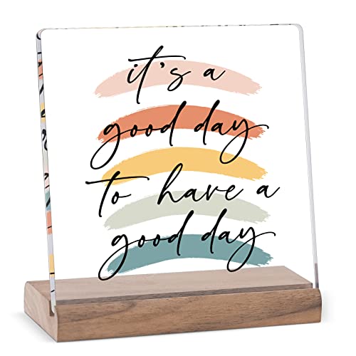 Motivierende Schreibtischdekoration für Frauen, Kollegen, It's A Good Day To Have A Good Day – Inspirierende Schilder, Geschenke, ästhetische Bürotisch-Dekoration für den Schreibtisch