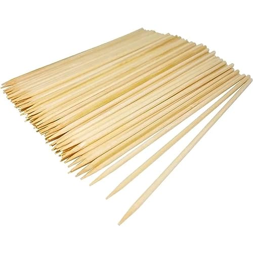 PARENCE.- Set mit 100 Holzpfeln/Grill, Spieße, Obst, Gemüse, Holzspaten - 100 Stück, 25cm