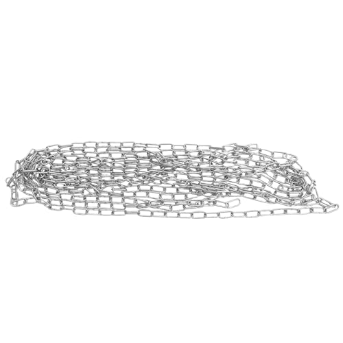 Alipis Absperrkette Silber 2" Glieder 25' Lang Barriere-gliederkette Sicherheitskette Für Die Auffahrt Kettenglieder Einfahrt Barriere Parkschrankenkette Silver Galvanisiertes Eisen