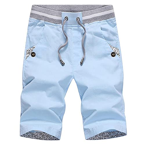 WKAYsIV Jungen Shorts Herren Shorts Shorts Kinder Shorts Damen Sexy Damen Shorts Elegant Shorts Damen Blau Leggings Shorts Damen(Himmelblau,3XL)