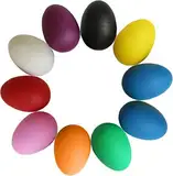 Eier Maracas, Musical Egg Shaker, Percussion Musikintrument, Rassel Eier, Geeignet für Eltern-Kind-Aktivitäten, Kindergarten-Früherziehung, 10 Stück, Zufällige Farbe