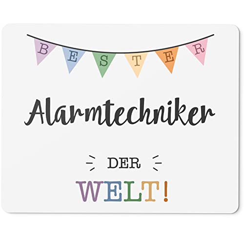 JUNIWORDS Mauspad Mousepad, Bester Alarmtechniker der Welt (5689314)