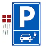 TRQdesign Parkplatz Elektroauto Schild 20 x 30 cm mit Löchern