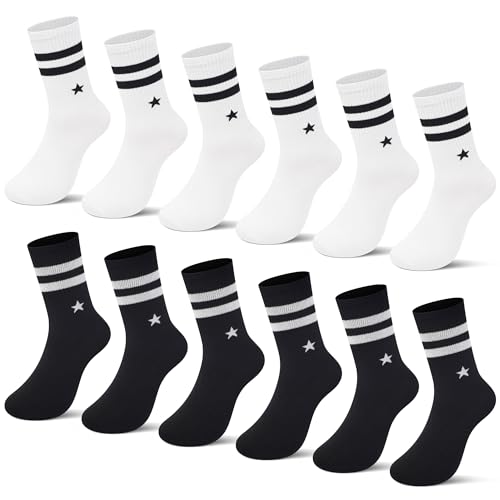 L&K-II 12er Kindersocken Sportsocken für Jungen Teenager Jugend aus Baumwolle Wintersocken lang Fußball 2888 35-38