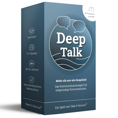 Take It Serious - Deep Talk | Gesprächsspiel für tiefgründige Gespräche | Kommunikationsspiel für Freunde & Familie | Partyspiel | Gesprächskarten | Selbstreflexion | Mit Psychologen entwickelt