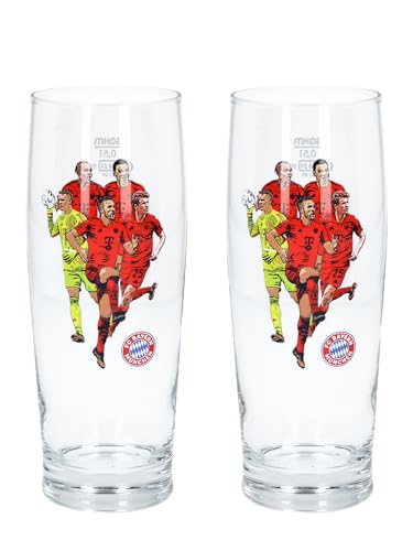 FC Bayern München I Halbeglas 2er Set Player 2024-25 I Durchsichtig
