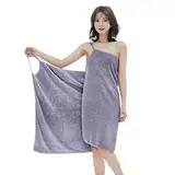 JIAHG Damen Saunakilt Frauen Badetuch Bademantel Duschtuch Spa Strand Schwimmen Weich Saugfähig Handtuch Saunahandtuch Saunatuch Saunarock Saunasarong 75cm*150cm