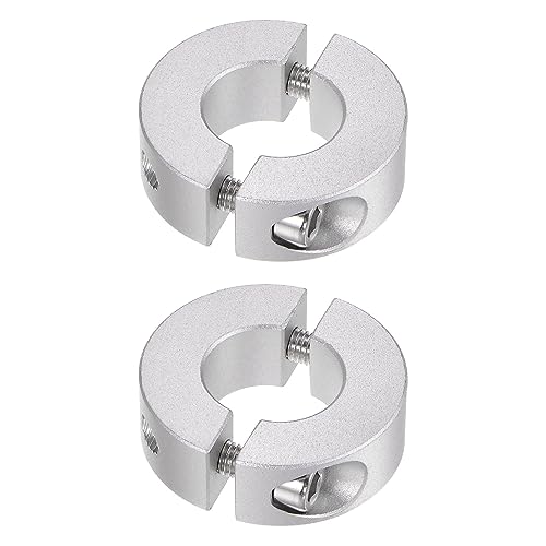 QUARKZMAN 2Stk Geteilte Stellringe 17mm 35mm AD 12mm Breite Aluminiumlegierung Tiefenanschlagringe Klemm für Stopfen Positionshalter Zahnräder Maschine Hilfsmittel Industrie Eloxierung