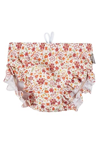 Sterntaler Badehose mit Blumen Print und Volants - UV-Schutz 50+ Baby Schwimmhose mit Windeleinsatz bis Größe 86/92 - Mädchen Badehose mit praktischer Kordel zur Weitenregulierung, Größe 80