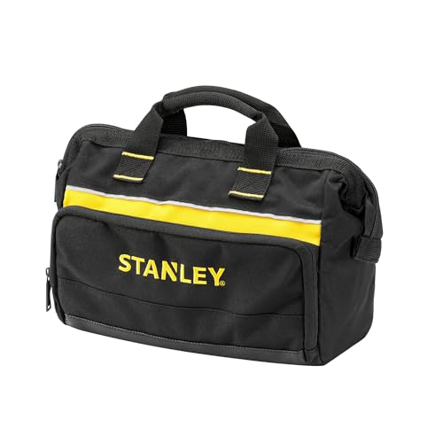 Stanley Werkzeugtasche 1-93-330 (12", 30x25x13cm, robuste, kompakte Tasche für Werkzeuge, Trage aus 600x600 Denier Nylon, strapazierfähige Konstruktion)