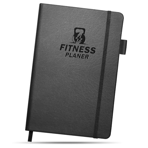 BIROYAL Trainingstagebuch Deutsch mit 186 Workout für dein Krafttraining, Undatierte Trainingsbuch A5, Fitness Journal für Fitnessenthusiast, Workout Gym Buch für Bodybuilding im Gym & Heimtraining