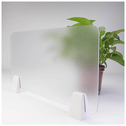 140 x 30 cm Matt Acryl Schreibtisch-Trennpaneel, Tischtrennschirm für Bürostudenten und Kantinen, halbtransparente Konstruktion mit Schreibtischmontageklemme für