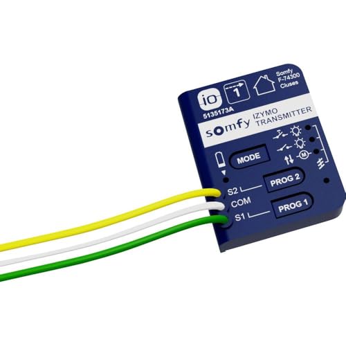 Somfy 1822609 - Unterputzsender io | Sender zur Bedienung von io-Produkten | Kompatibel mit Tahoma (Switch)
