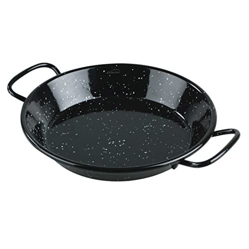 LACOR - 60184 - Paella-Pfanne, Mini-Paellapfanne, ideal zum Präsentieren, Servieren und Kochen, Abdeckung mit emailliertem Stahl, Durchmesser 24 cm